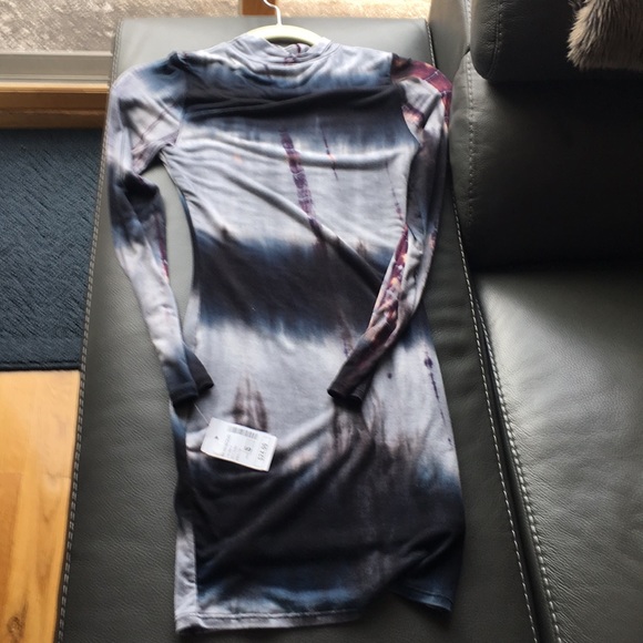 A+ Ellen Dresses & Skirts - Tye Dye blue long sleeve, mini dress